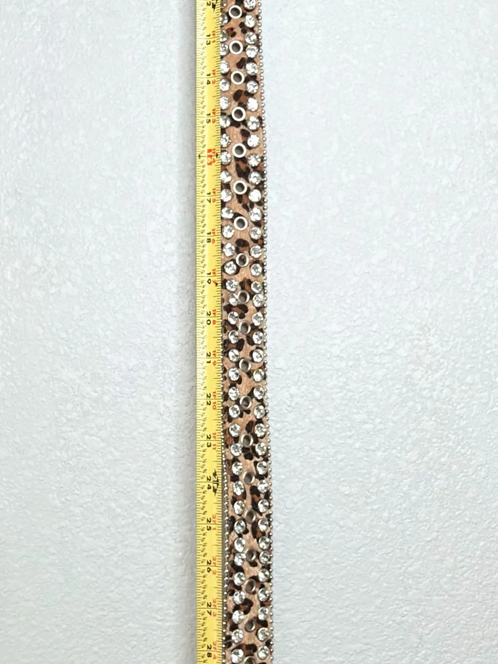 Leopard Print Rhinestone Western Belt - Bling Accent cowgirl